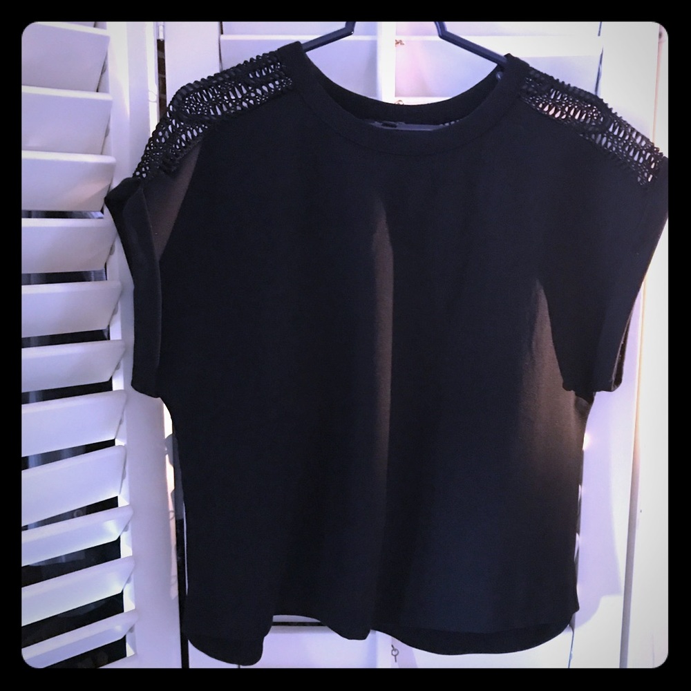 Crop Banana Republic Top with net back